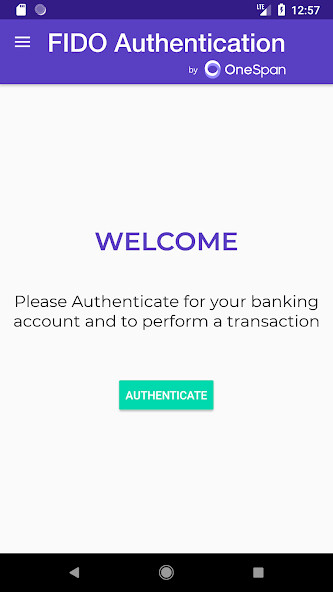Run android online APK OneSpan FIDO Authentication Demo from MyAndroid or emulate OneSpan FIDO Authentication Demo using MyAndroid