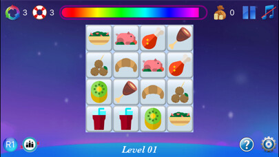 Emulate iPhone app Onet connect Food - Classic puzzle game using MyAndroid Emulate iPhone app Onet connect Food - Classic puzzle game using MyAndroid