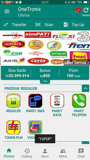 Run android online APK OneTronix (Pulsa dan PPOB) from MyAndroid or emulate OneTronix (Pulsa dan PPOB) using MyAndroid
