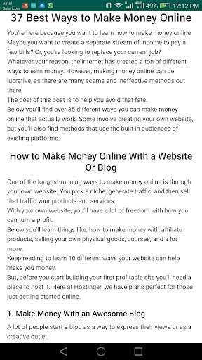 Run android online APK Onilne Money Guide from MyAndroid or emulate Onilne Money Guide using MyAndroid