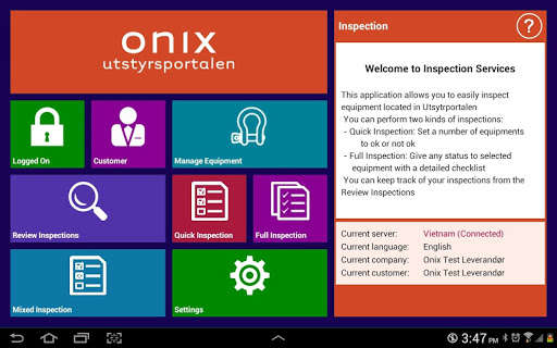 Run android online APK Onix Inspection (Tablet) from MyAndroid or emulate Onix Inspection (Tablet) using MyAndroid Run android online APK Onix Inspection (Tablet) from MyAndroid or emulate Onix Inspection (Tablet) using MyAndroid