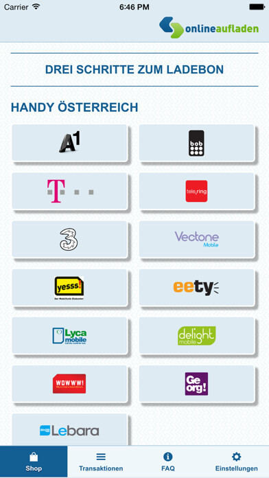 Emulate iPhone app onlineaufladen using MyAndroid Emulate iPhone app onlineaufladen using MyAndroid