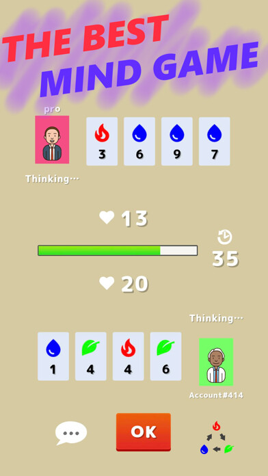 Emulate iPhone app Online Mind Card Game using MyAndroid