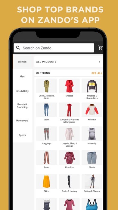 Emulate iPhone app Online Shopping Fashion Zando using MyAndroid