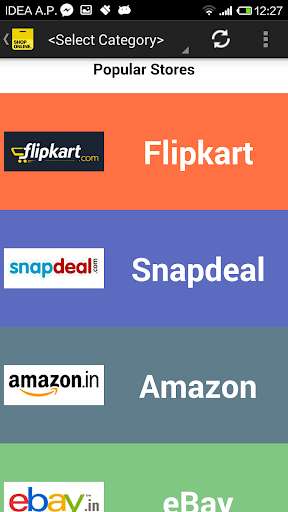 Run android online APK Online Shopping India - Access 100 stores in 1 app from MyAndroid or emulate Online Shopping India - Access 100 stores in 1 app using MyAndroid