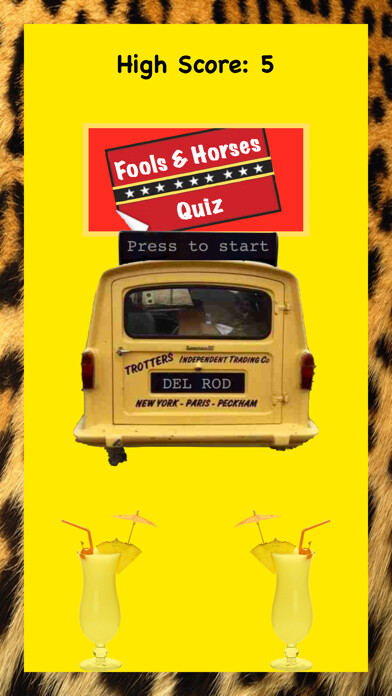 Emulate iPhone app Only Fools And Horses Quiz using MyAndroid
