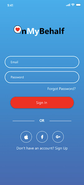 Run android online APK OnMyBehalf from MyAndroid or emulate OnMyBehalf using MyAndroid