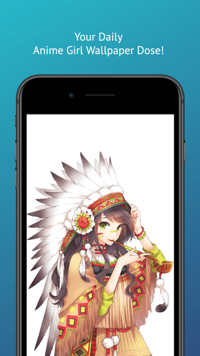 Emulate iPhone app Onna: Anime Girl Wallpapers using MyAndroid