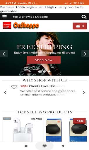 Run android online APK OnShoppo Online Shop from MyAndroid or emulate OnShoppo Online Shop using MyAndroid