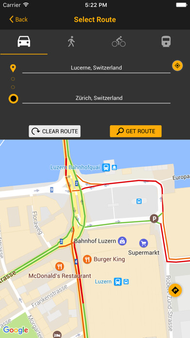 Emulate iPhone app On the Way, the travel planner using MyAndroid Emulate iPhone app On the Way, the travel planner using MyAndroid