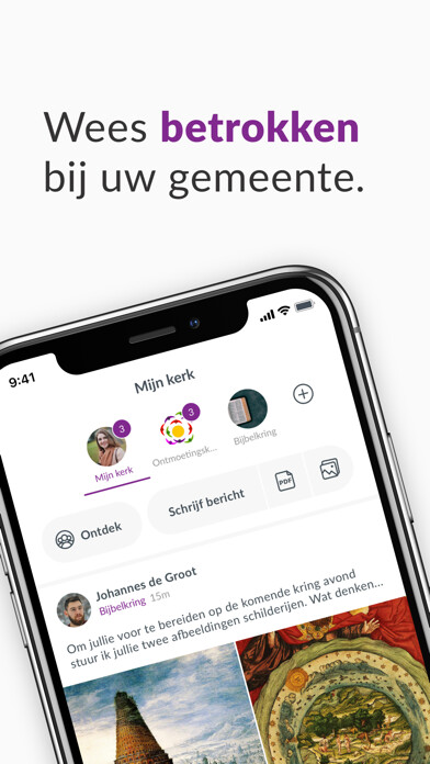 Emulate iPhone app Ontmoetingskerk Gouda using MyAndroid