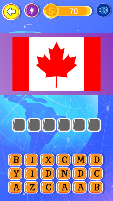 Emulate iPhone app Đoán tên quốc kỳ using MyAndroid