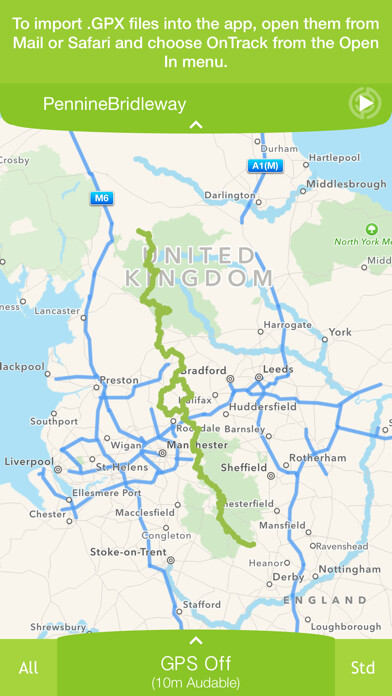 Emulate iPhone app OnTrack - Mountain Bike Route Following using MyAndroid