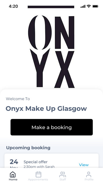 Emulate iPhone app Onyx Make Up Glasgow using MyAndroid Emulate iPhone app Onyx Make Up Glasgow using MyAndroid