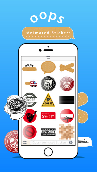 Emulate iPhone app Oops - Animated Stickers using MyAndroid Emulate iPhone app Oops - Animated Stickers using MyAndroid
