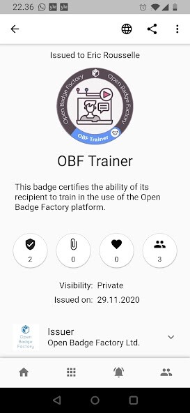 Run android online APK Open Badge Passport from MyAndroid or emulate Open Badge Passport using MyAndroid