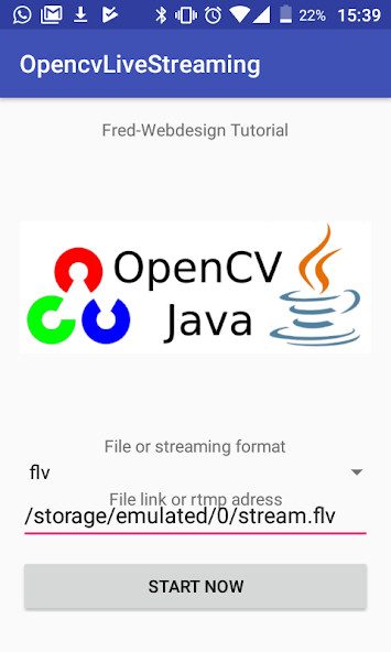 Run android online APK OpenCv Live Streaming from MyAndroid or emulate OpenCv Live Streaming using MyAndroid