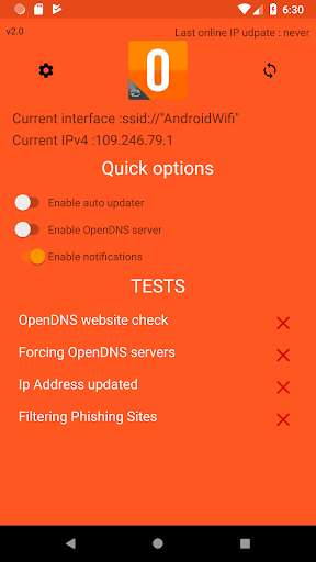 Run android online APK OpenDNS Updater from MyAndroid or emulate OpenDNS Updater using MyAndroid