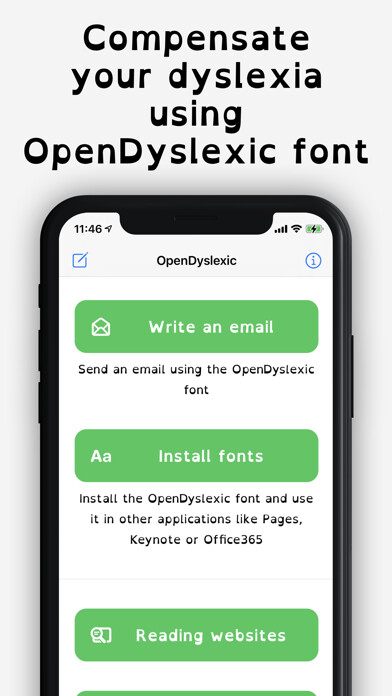 Emulate iPhone app Open Dyslexic dyslexia font Aa using MyAndroid Emulate iPhone app Open Dyslexic dyslexia font Aa using MyAndroid