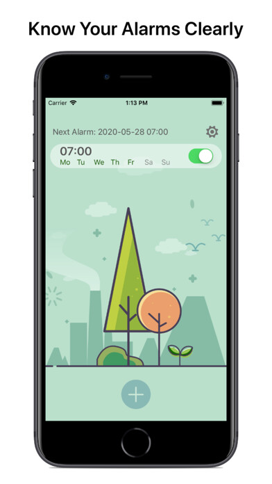 Emulate iPhone app OpenEyesAlarm using MyAndroid