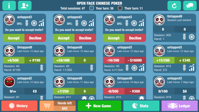 Emulate iPhone app Open Face Chinese Poker (OFC) using MyAndroid