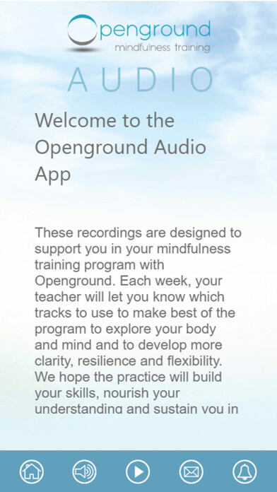 Emulate iPhone app Openground Mindfulness Training using MyAndroid Emulate iPhone app Openground Mindfulness Training using MyAndroid