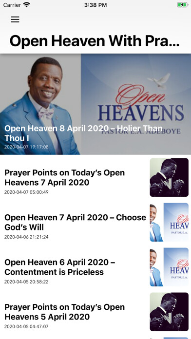 Emulate iPhone app Open Heavens Devotion using MyAndroid Emulate iPhone app Open Heavens Devotion using MyAndroid