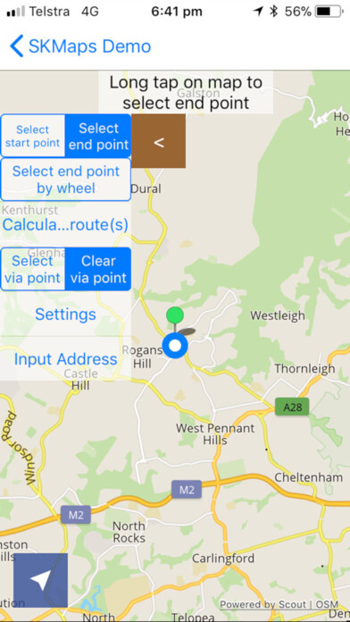 Emulate iPhone app OpenstreetNavigation using MyAndroid