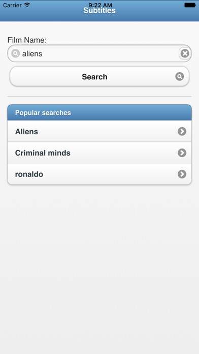 Emulate iPhone app Open Subtitles using MyAndroid Emulate iPhone app Open Subtitles using MyAndroid