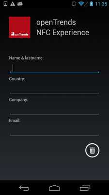 Emulate Android APK openTrends NFC Demo