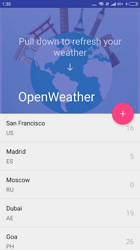 Run android online APK OpenWeather: accurate forecast from MyAndroid or emulate OpenWeather: accurate forecast using MyAndroid