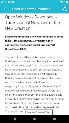 Run android online APK Open Windows Devotional by Austin Sparks from MyAndroid or emulate Open Windows Devotional by Austin Sparks using MyAndroid Run android online APK Open Windows Devotional by Austin Sparks from MyAndroid or emulate Open Windows Devotional by Austin Sparks using MyAndroid
