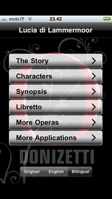 Emulate iPhone app Opera: Lucia di Lammermoor using MyAndroid Emulate iPhone app Opera: Lucia di Lammermoor using MyAndroid