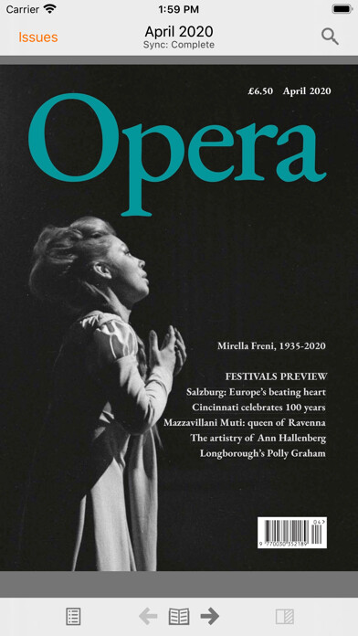 Emulate iPhone app Opera Magazine using MyAndroid