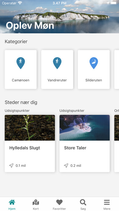 Emulate iPhone app Oplev Møn using MyAndroid