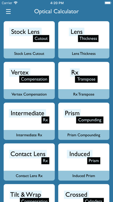 Emulate iPhone app Optical Calculator using MyAndroid Emulate iPhone app Optical Calculator using MyAndroid
