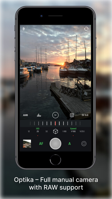 Emulate iPhone app Optika – Manual Camera using MyAndroid