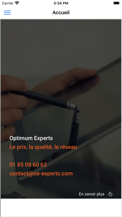 Emulate iPhone app Optimum Experts using MyAndroid
