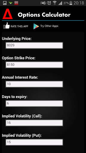 Emulate Android APK Options Calculator Emulate Android APK Options Calculator