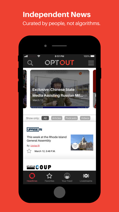 Emulate iPhone app OptOut News using MyAndroid Emulate iPhone app OptOut News using MyAndroid