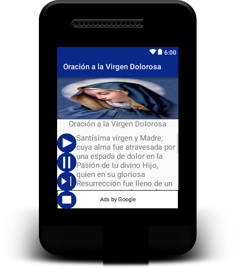 Run android online APK Oración a la Virgen Dolorosa from MyAndroid or emulate Oración a la Virgen Dolorosa using MyAndroid