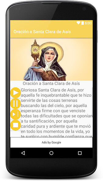 Run android online APK Oración a Santa Clara de Asís from MyAndroid or emulate Oración a Santa Clara de Asís using MyAndroid Run android online APK Oración a Santa Clara de Asís from MyAndroid or emulate Oración a Santa Clara de Asís using MyAndroid