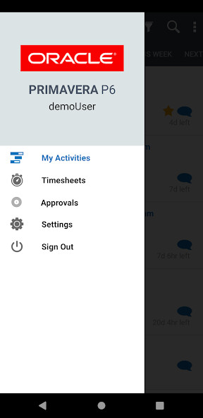 Run android online APK Oracle Primavera P6 Mobile from MyAndroid or emulate Oracle Primavera P6 Mobile using MyAndroid