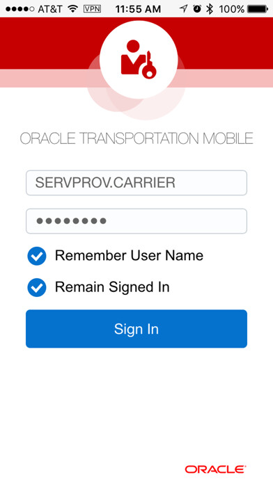 Emulate iPhone app Oracle Transportation Mobile using MyAndroid