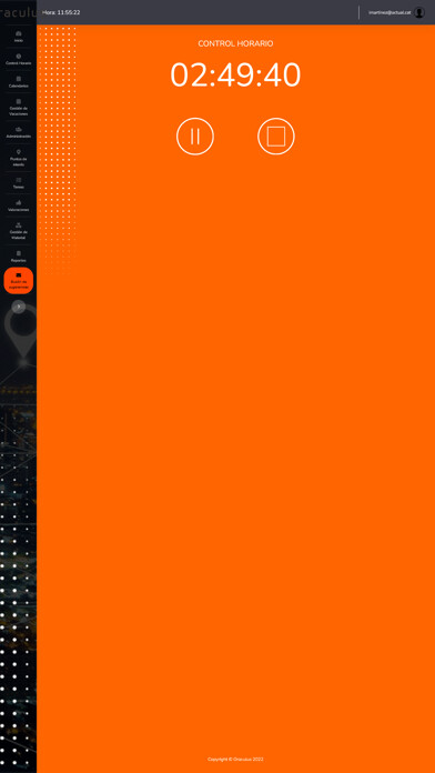 Emulate iPhone app Oraculus - Control Horario using MyAndroid