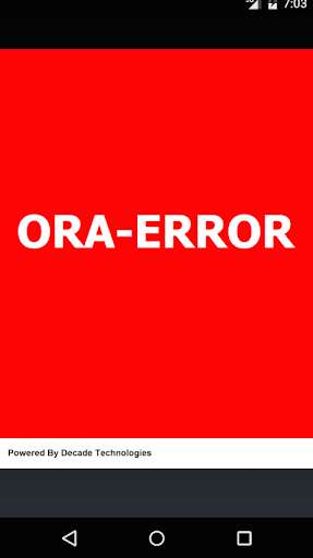 Emulate Android APK ORA-Error Emulate Android APK ORA-Error