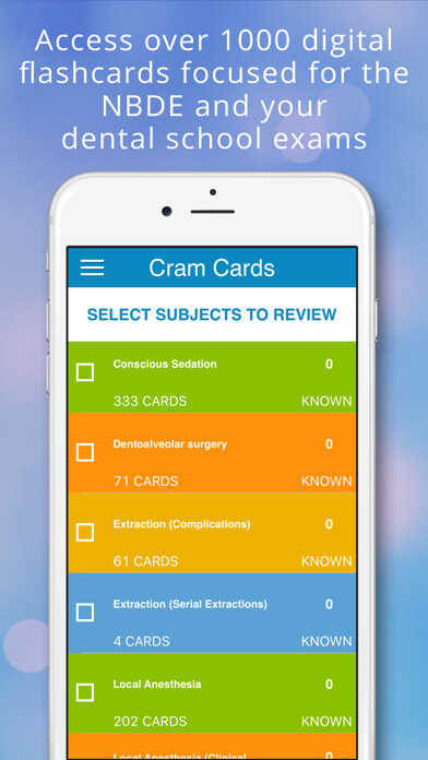 Emulate iPhone app Oral Surgery (NBDE iNBDE) using MyAndroid