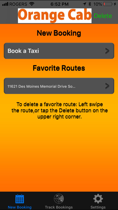 Emulate iPhone app Orange Cab Seattle using MyAndroid Emulate iPhone app Orange Cab Seattle using MyAndroid