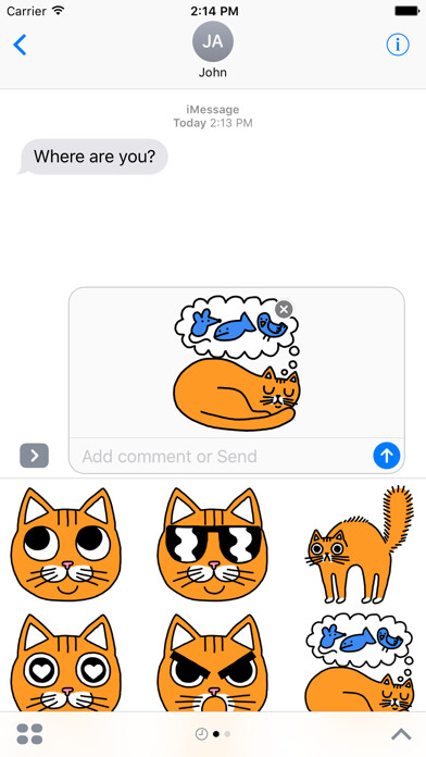 Emulate iPhone app Orange Cat Stickers using MyAndroid Emulate iPhone app Orange Cat Stickers using MyAndroid