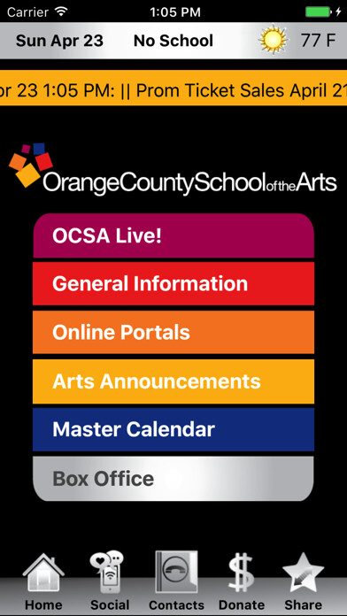 Emulate iPhone app Orange County School of the Arts using MyAndroid Emulate iPhone app Orange County School of the Arts using MyAndroid